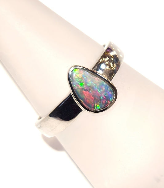 Freeform Boulder Opal Ring