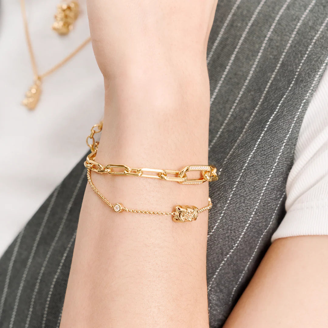 Bracelet with Gold Haribo Goldbear and Zirconia