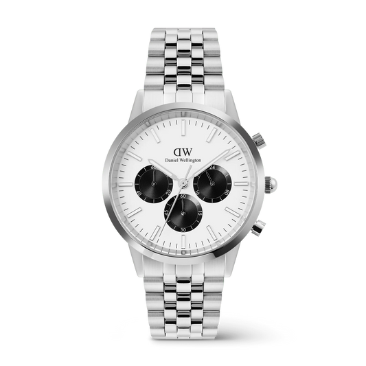 Iconic Chronograph Arch 5-Link Off-White Panda Silver