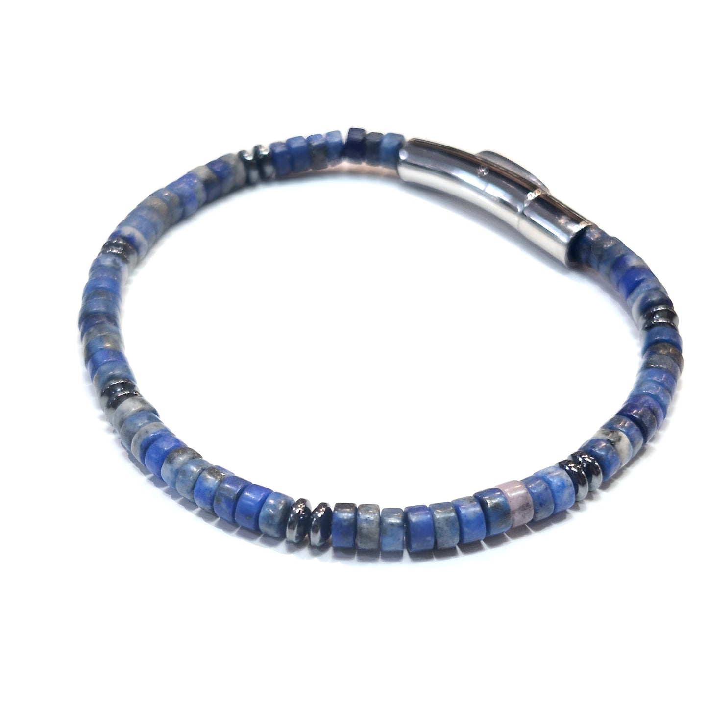 Blue Gemstone Bead Bracelet