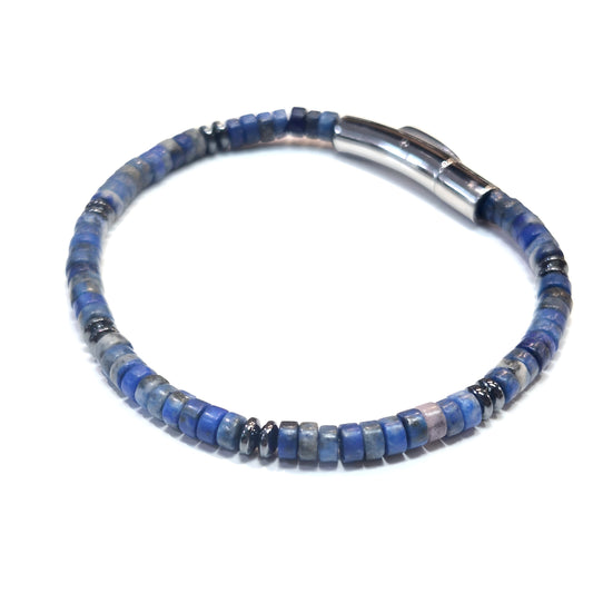 Blue Gemstone Bead Bracelet