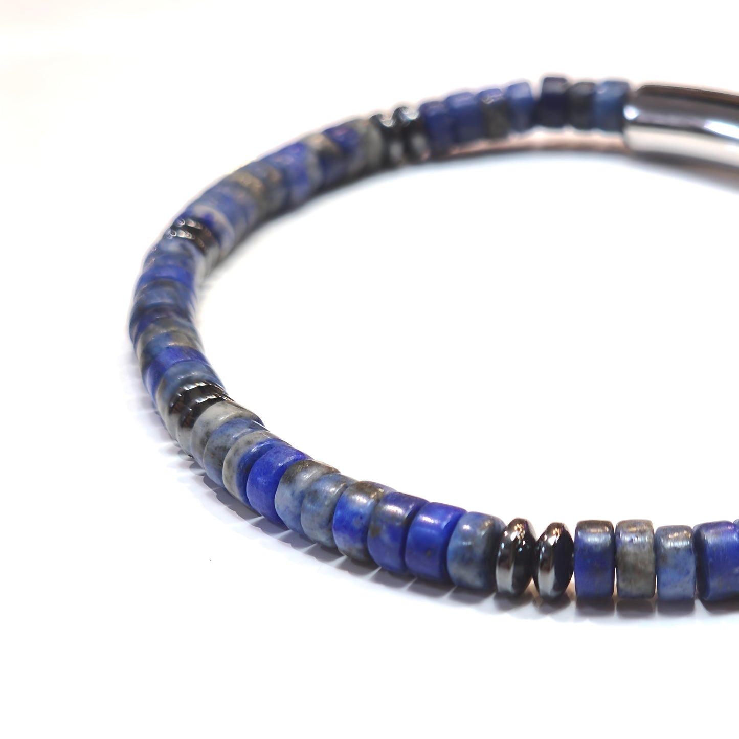 Blue Gemstone Bead Bracelet