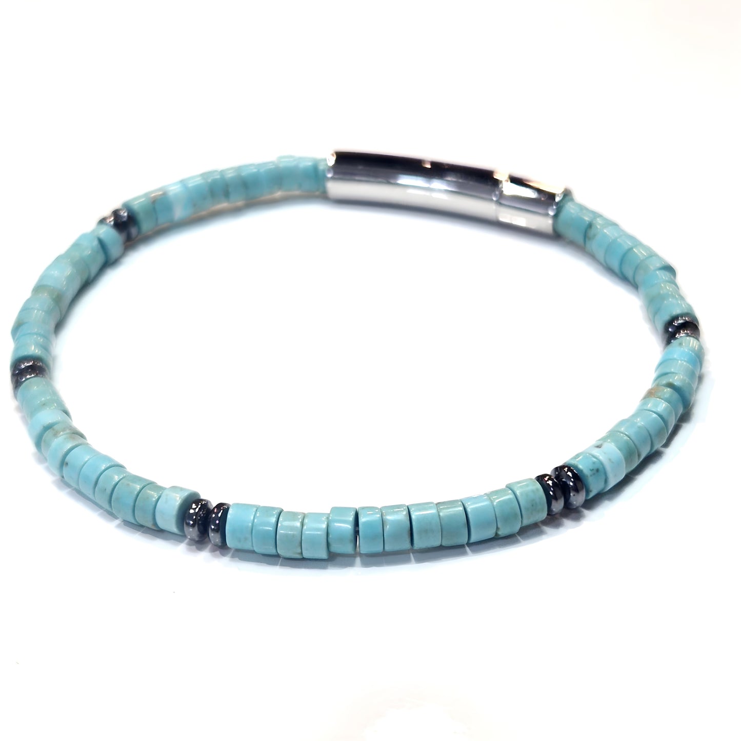 Turquoise Gemstone Bead Bracelet