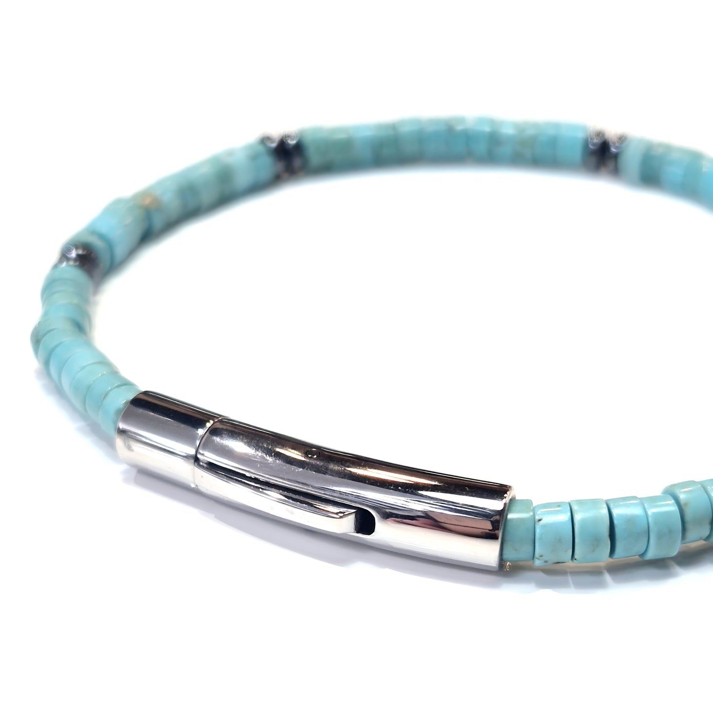 Turquoise Gemstone Bead Bracelet