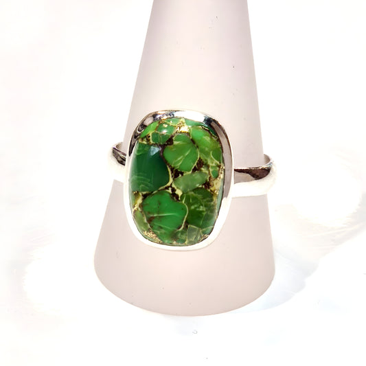Green Copper Turquoise Ring