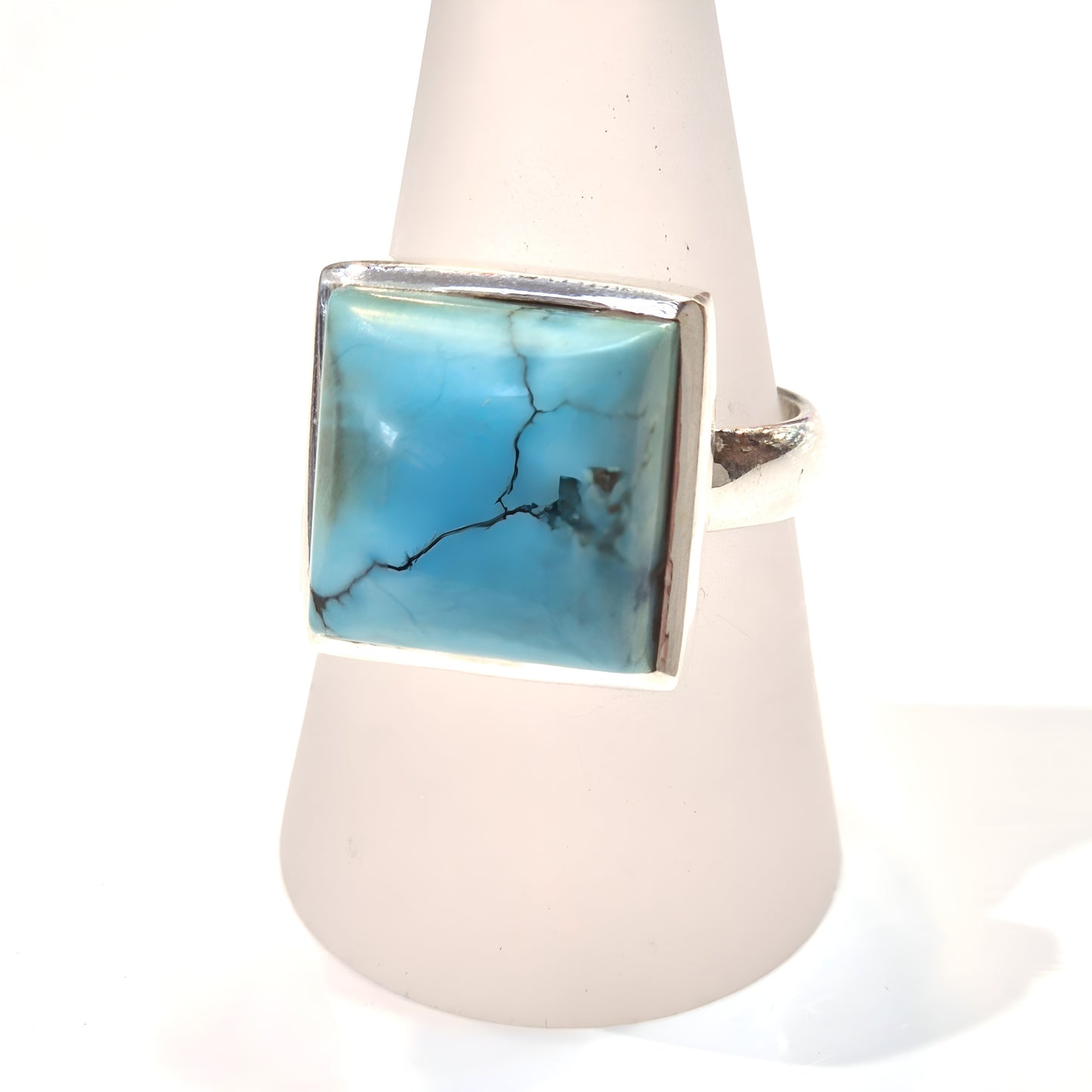 Blue Turquoise Ring - Square