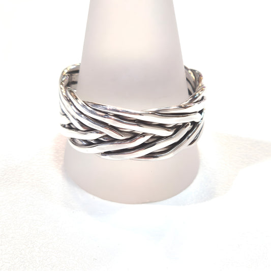 Woven Sterling Silver Band