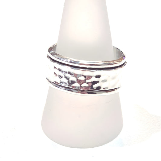 Hammered Sterling Silver Spinner Ring