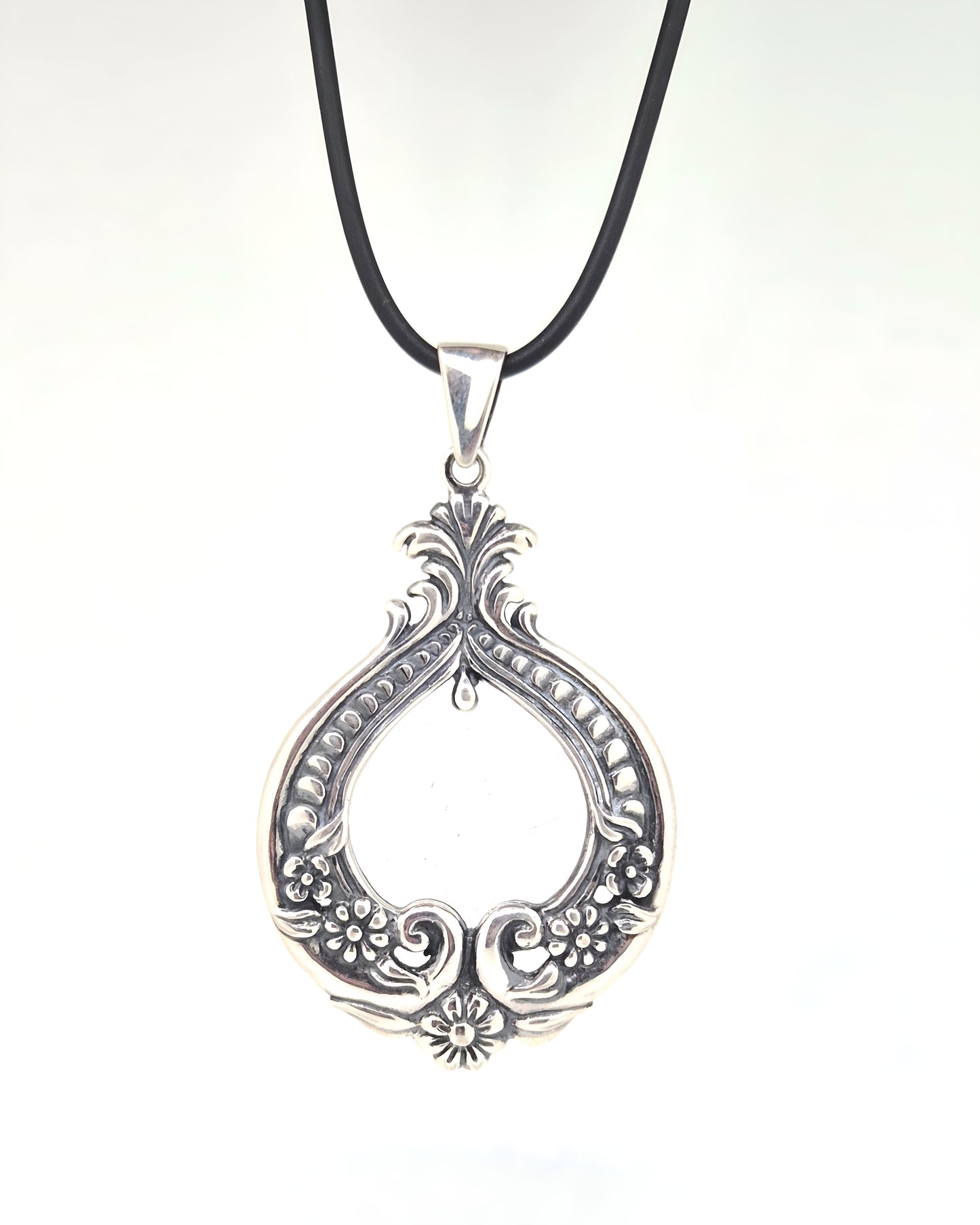 Vintage-Style Sterling Silver Magnifier Pendant