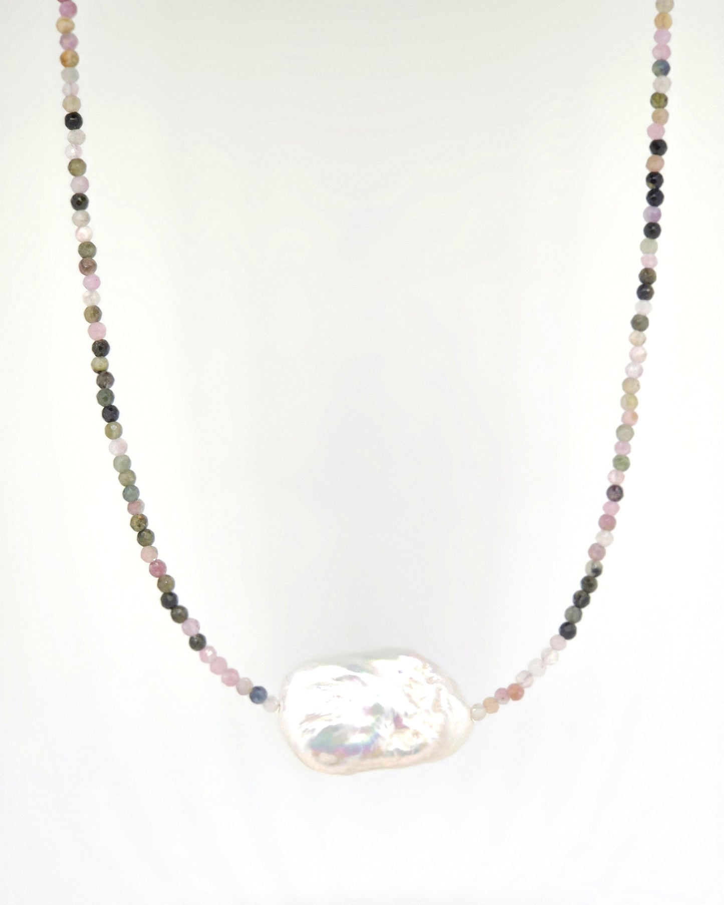 Natural Gemstone & Pearl Necklace