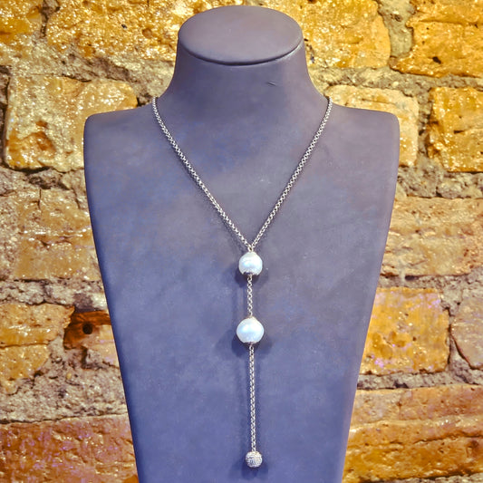 Long South Sea Pearl Drop Necklace