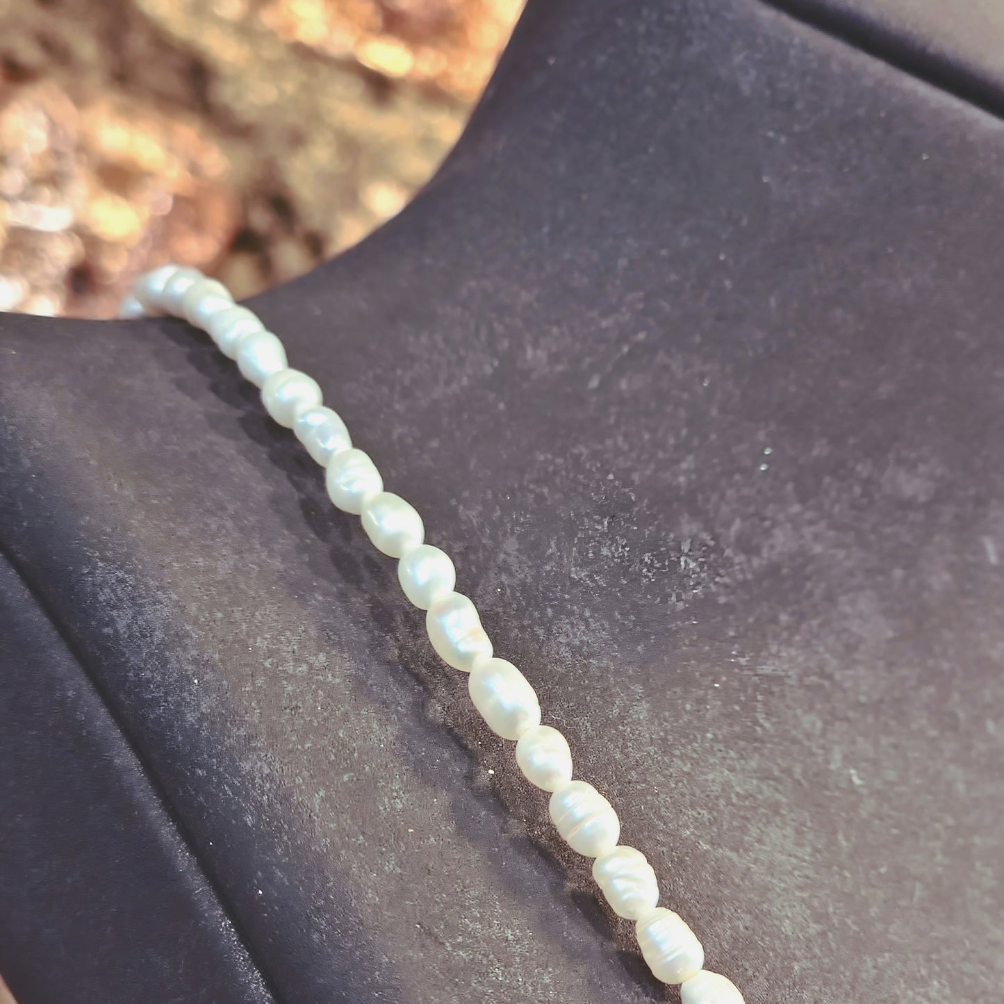 Fine Freshwater Rice Pearl Necklace - 40cm + 5cm extension