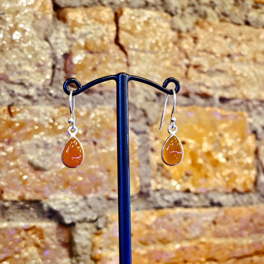 Carnelian Teardrop Earrings