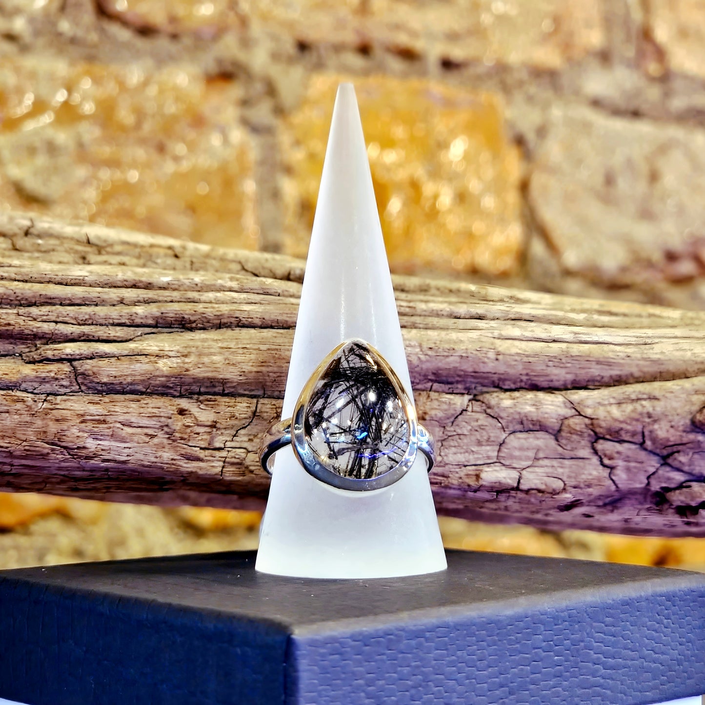 Black Rutilated Quartz Ring