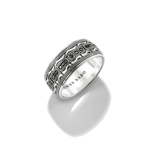 Wide Band Ring with Zirconia