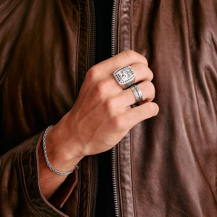 Wide Band Ring with Zirconia