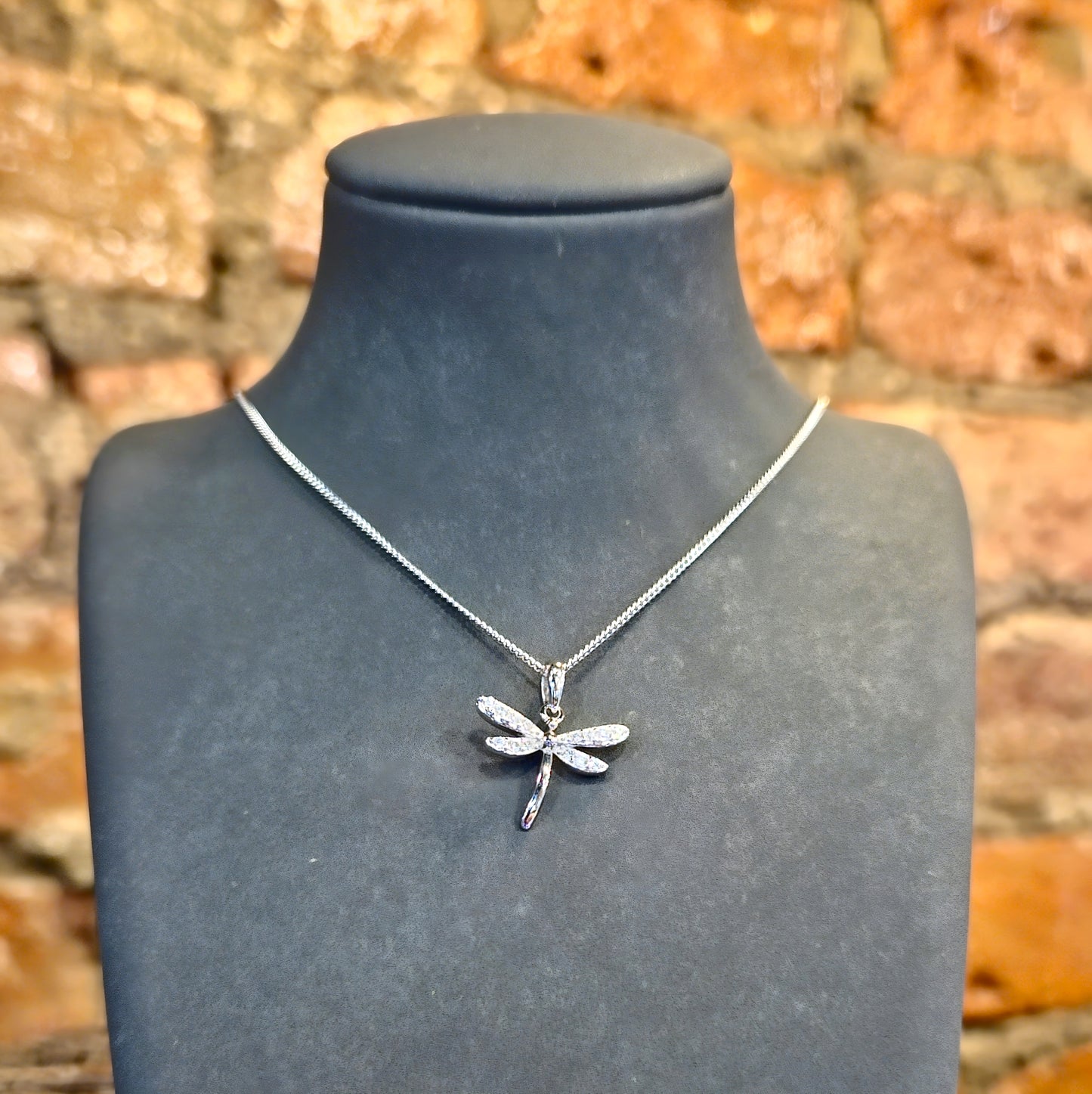 CZ Dragonfly Pendant