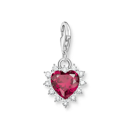 Charm With Lab-Grown Ruby Red