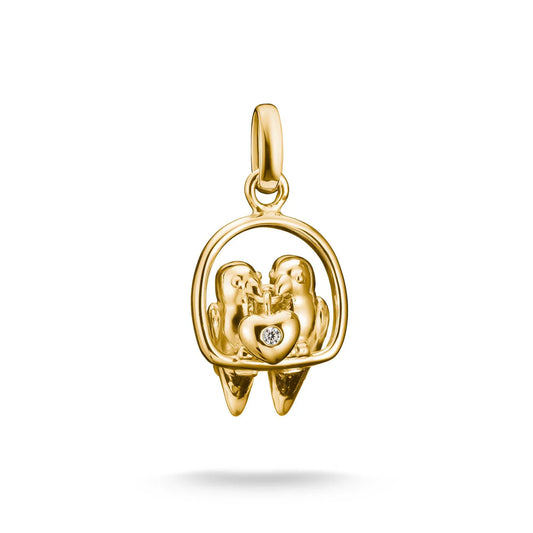 Connect Charm Lovebirds Gold