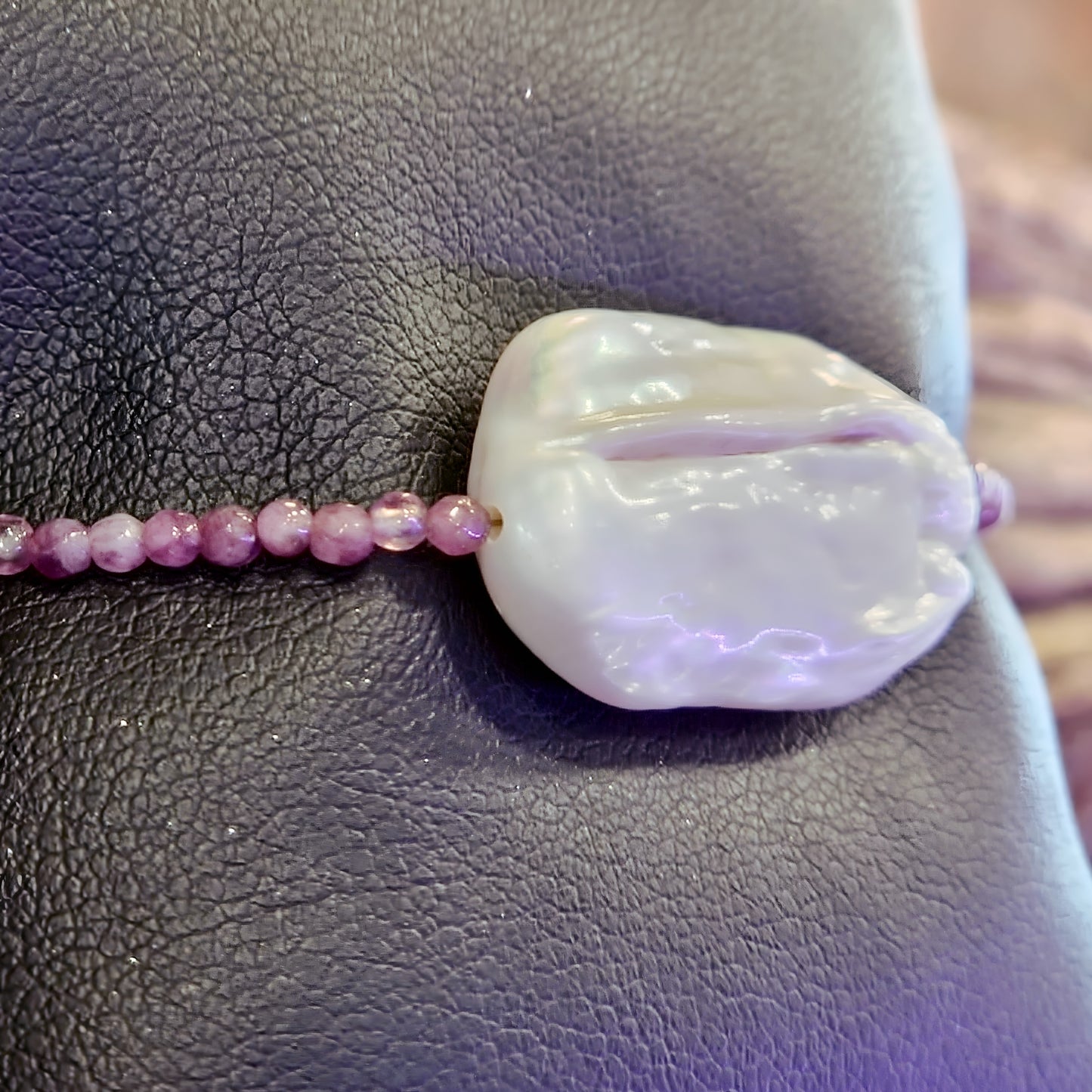 Natural Gemstone & Pearl Bracelet