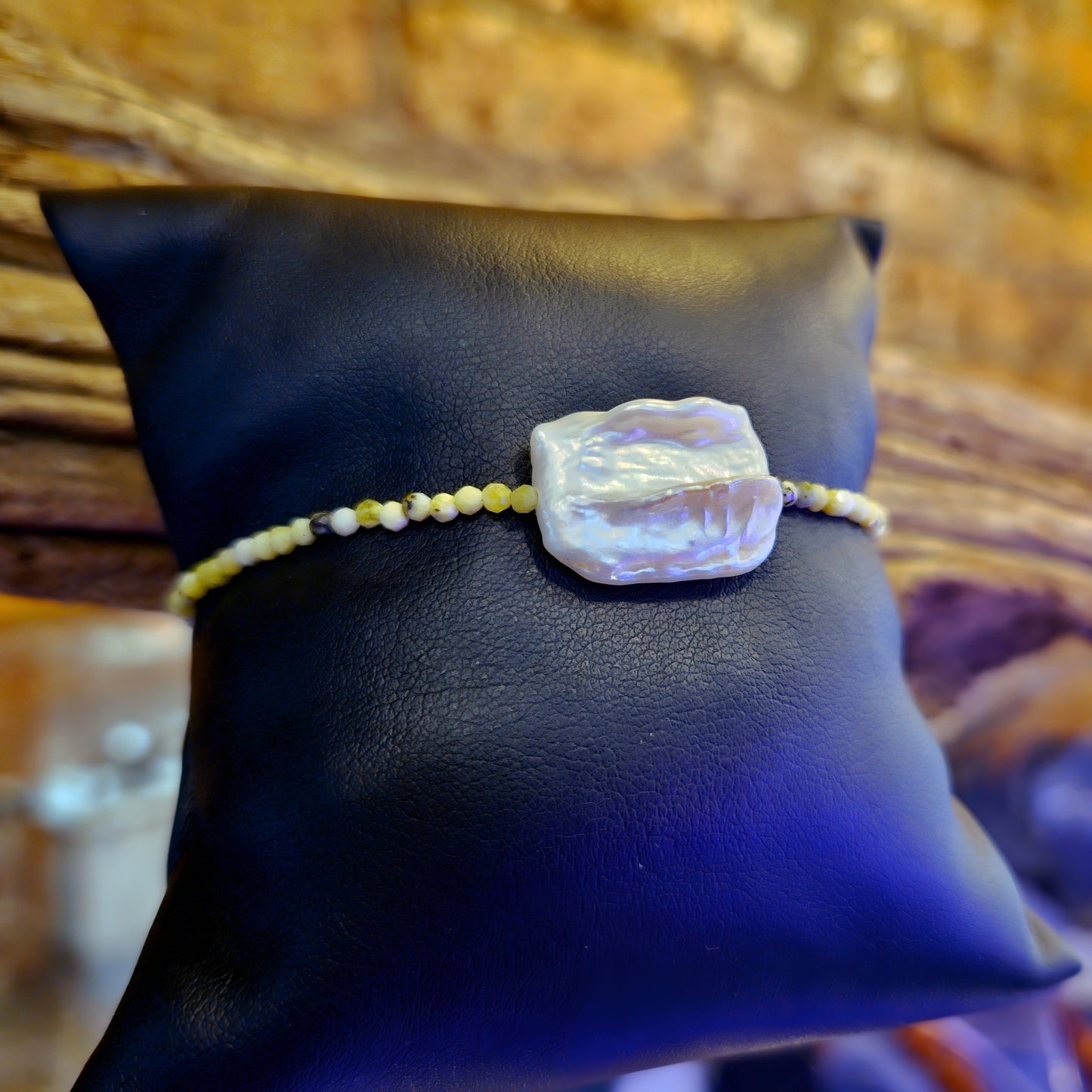 Natural Gemstone & Pearl Bracelet