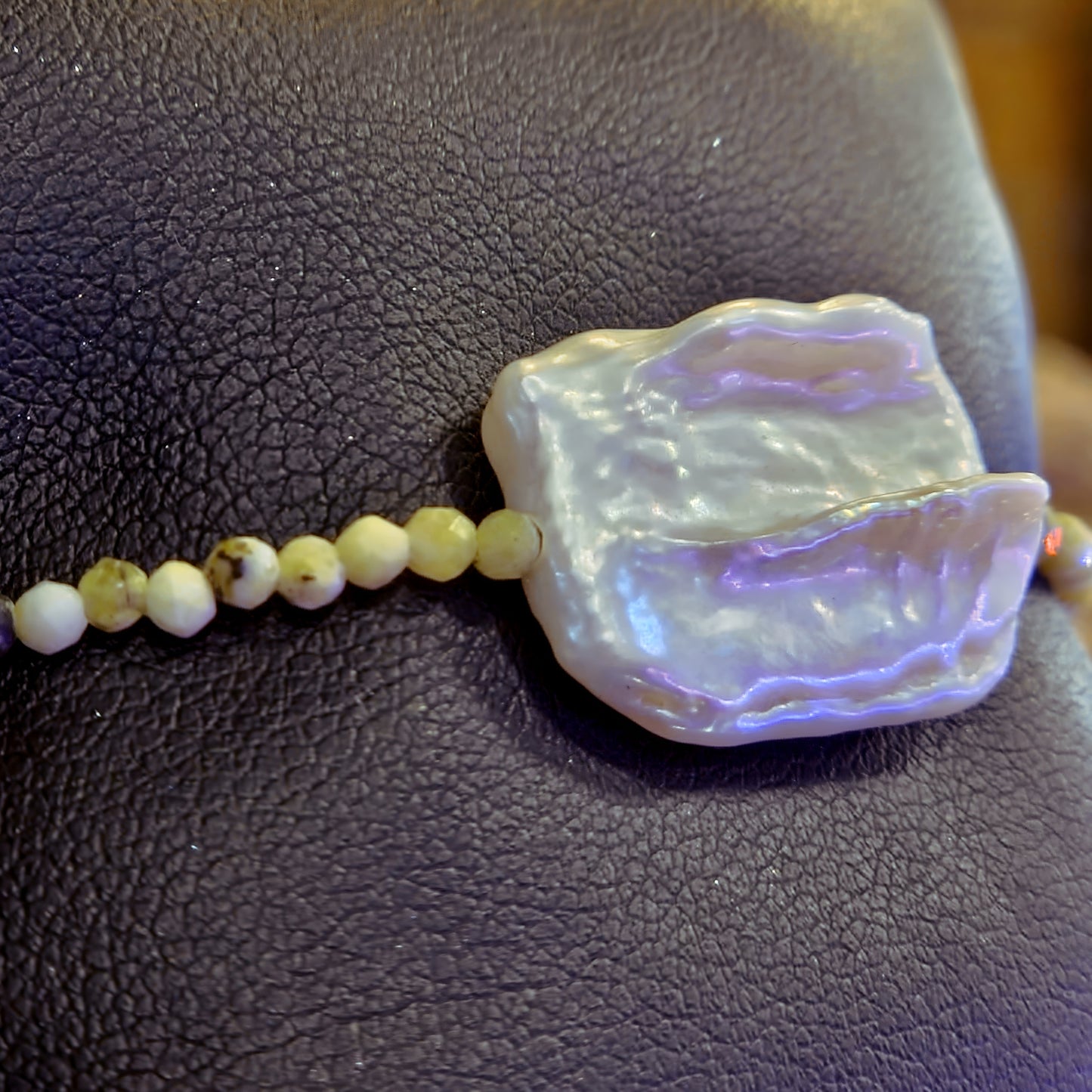 Natural Gemstone & Pearl Bracelet