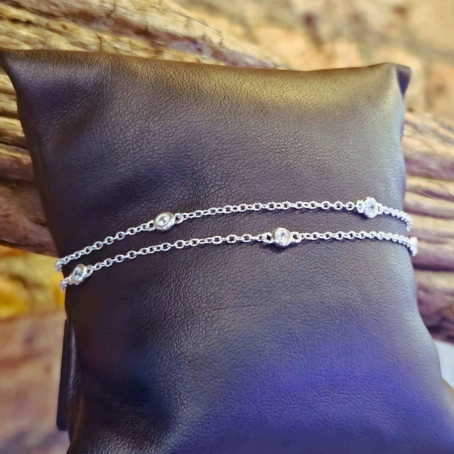 Bracelet with Zirconia Double-Row