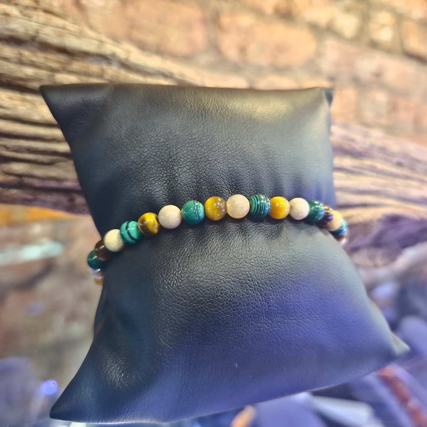 Bracelet With Earth & Green Beads