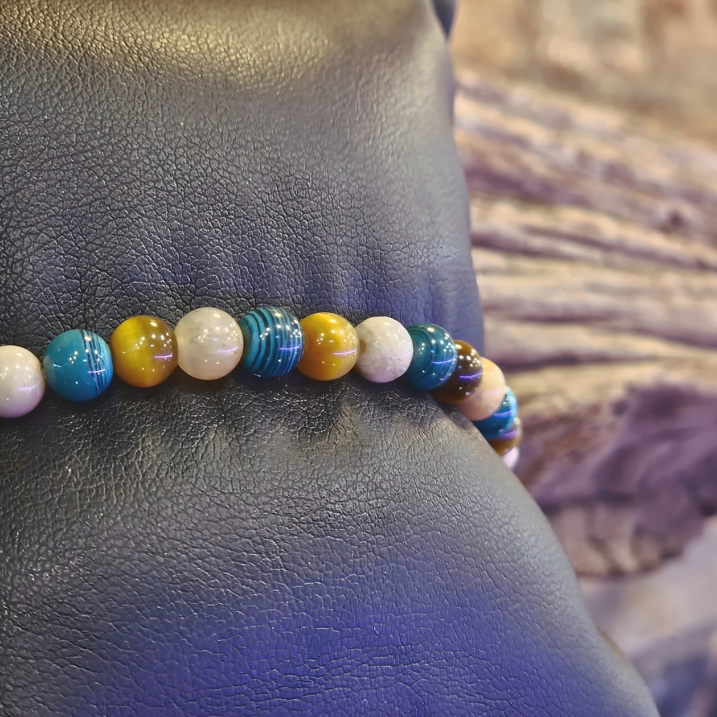 Bracelet With Earth & Green Beads
