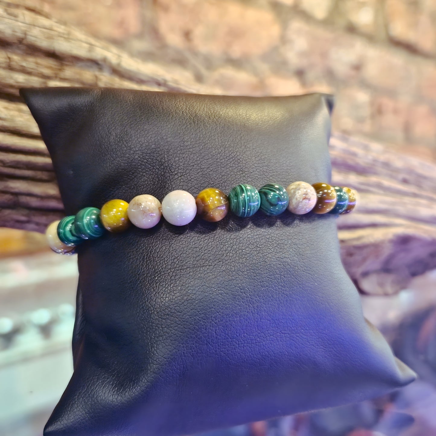 Bracelet With Earth & Green Beads