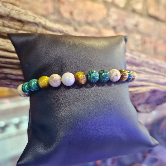 Bracelet With Earth & Green Beads