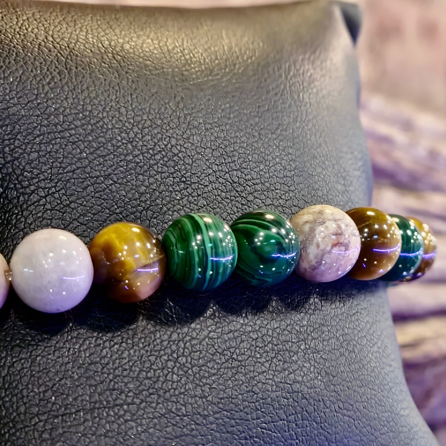 Bracelet With Earth & Green Beads