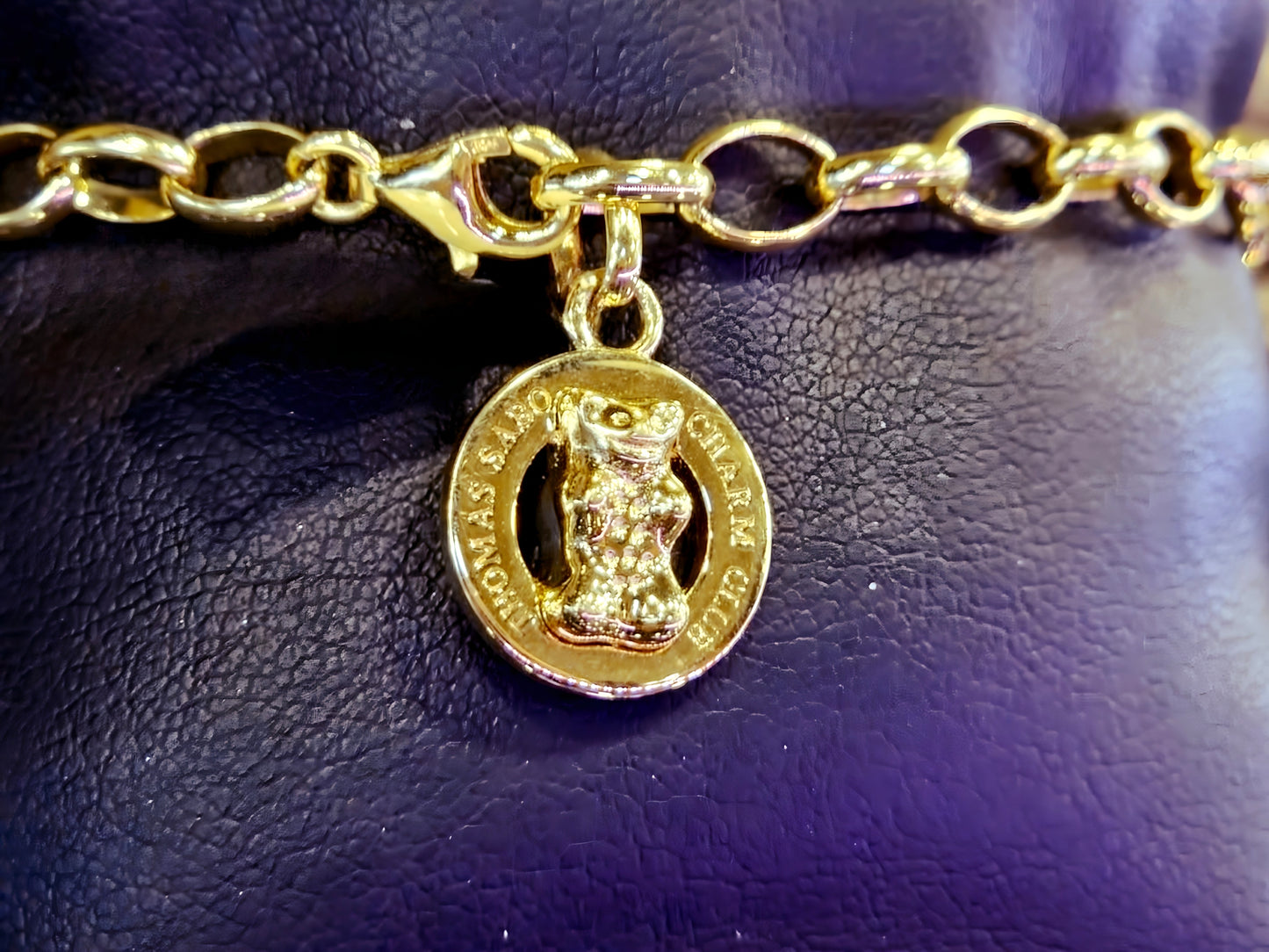 Gold Goldbear Charm Bracelet