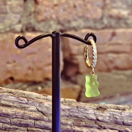 Haribo Green Single Earring Gold