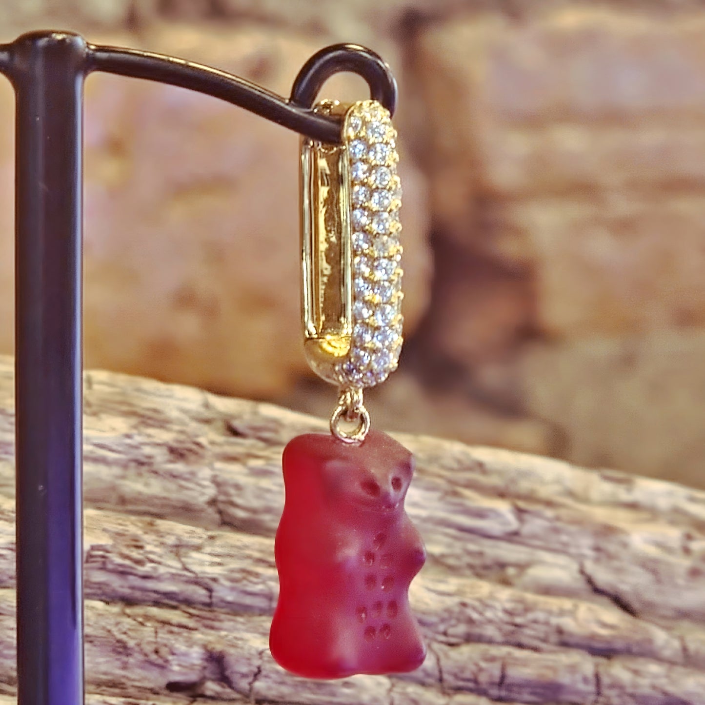 Red Goldbear Gold Single Earring