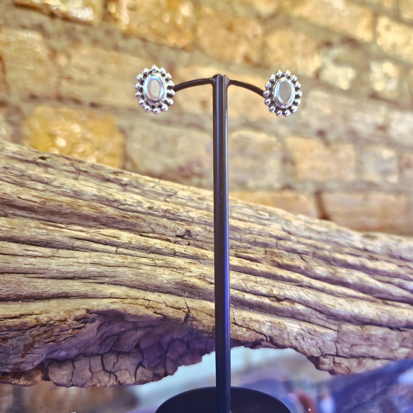 Oval Stud Earrings