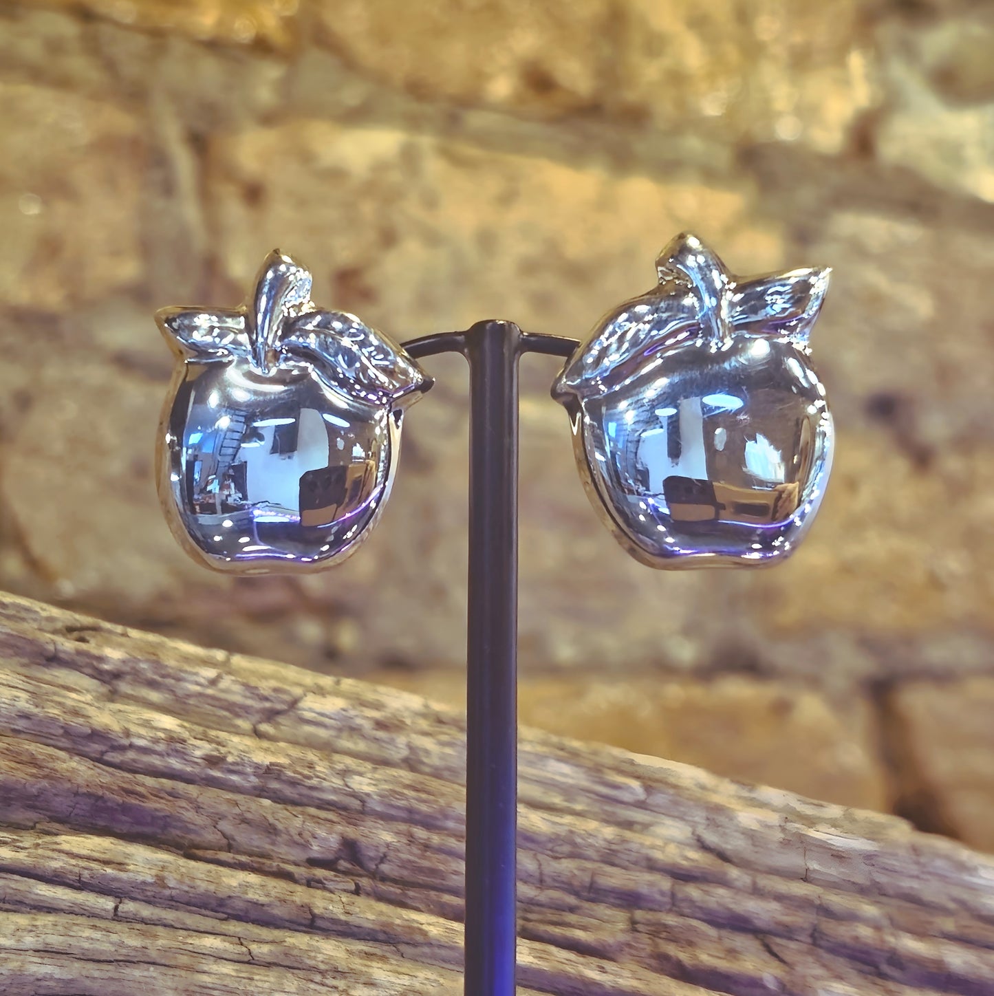 Apple Clip On Earrings