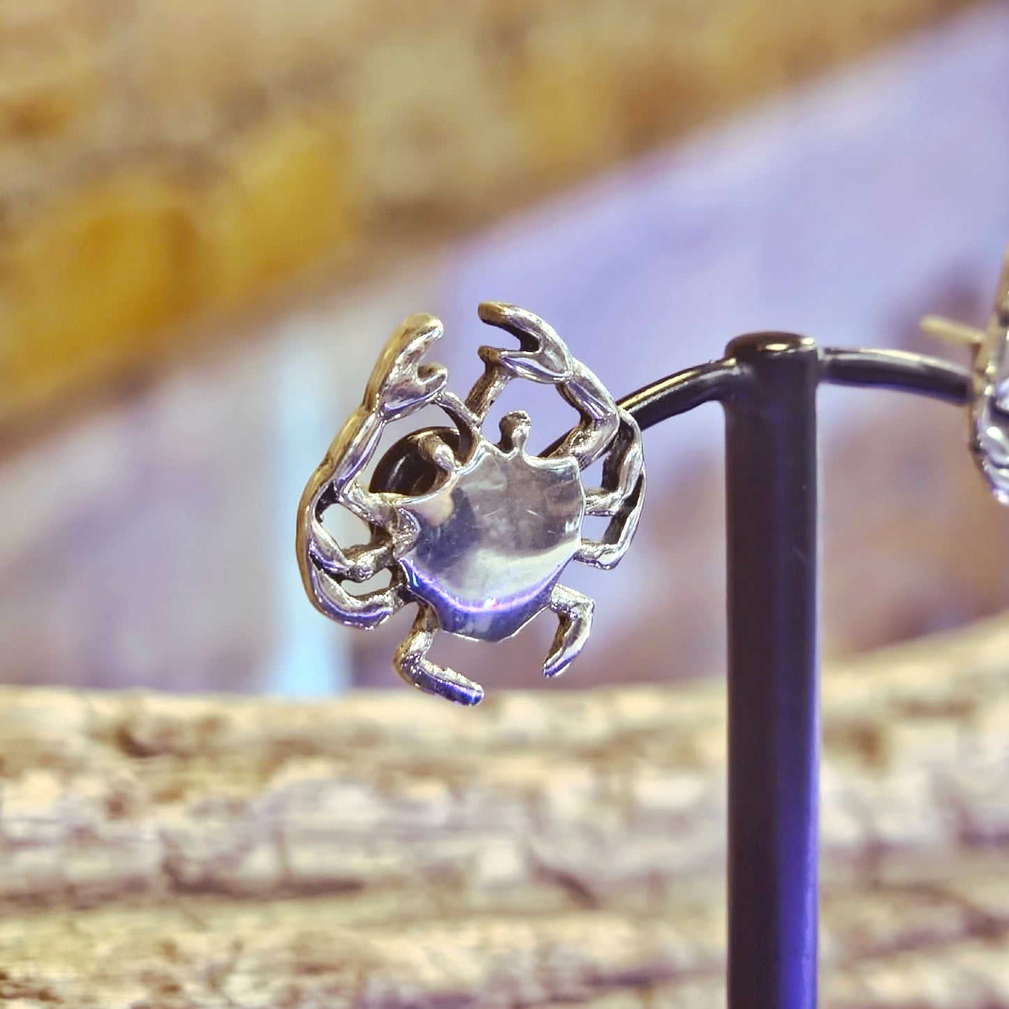 Silver Crab Earrings