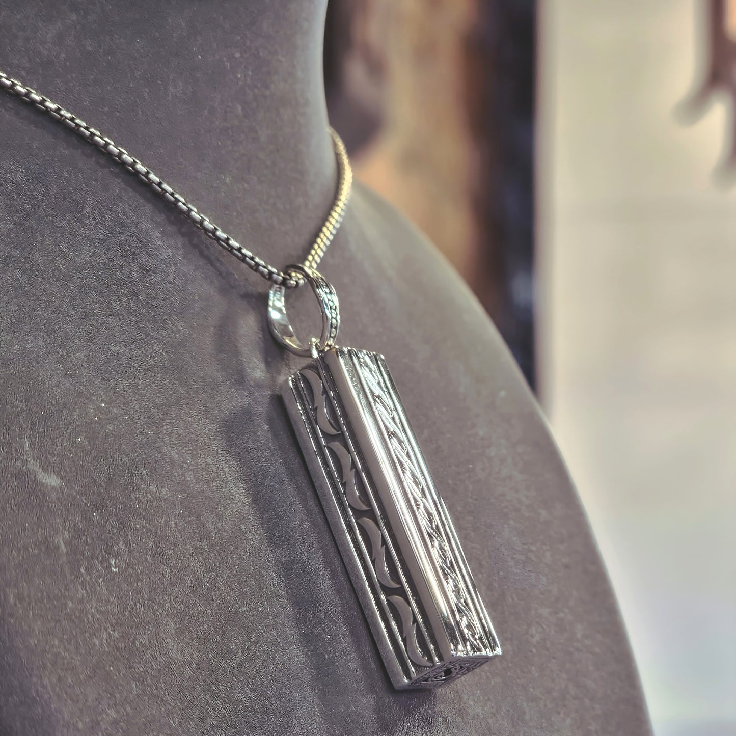 Pendant with Black Zirconia Stones