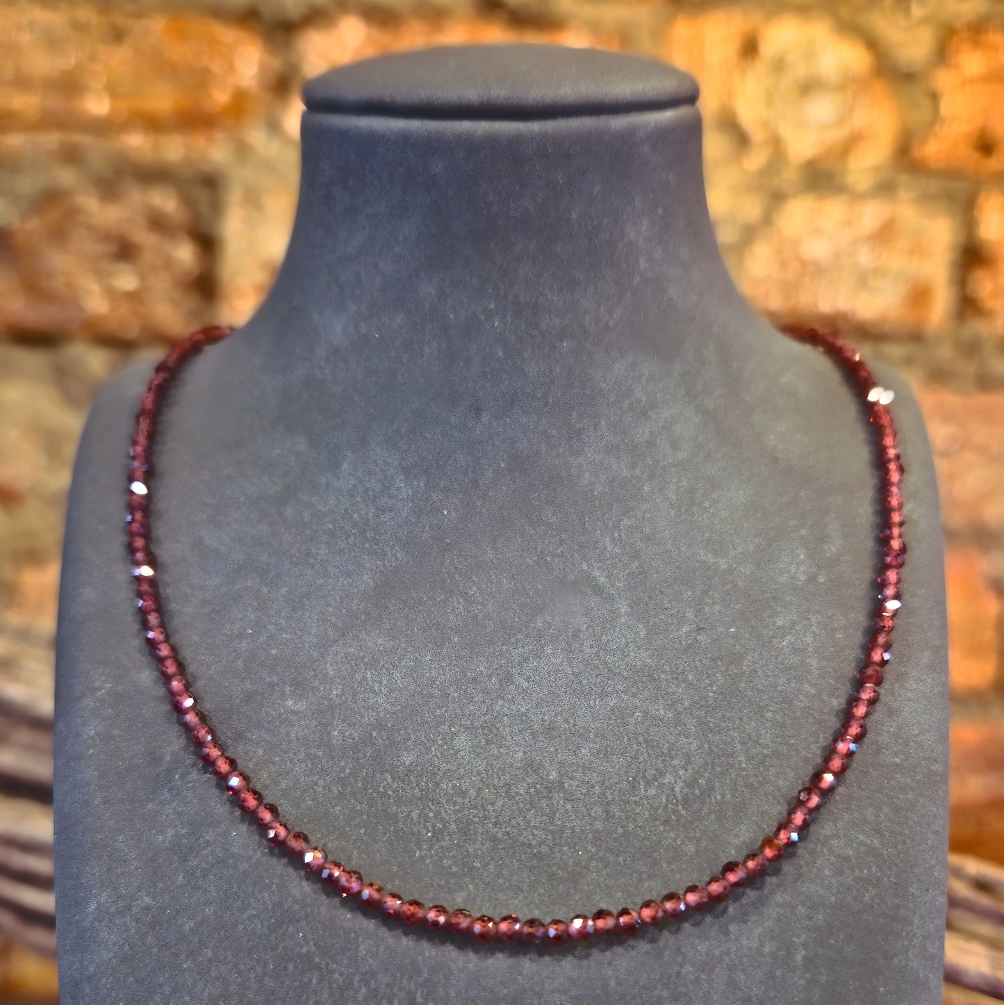 Garnet Beaded Necklace