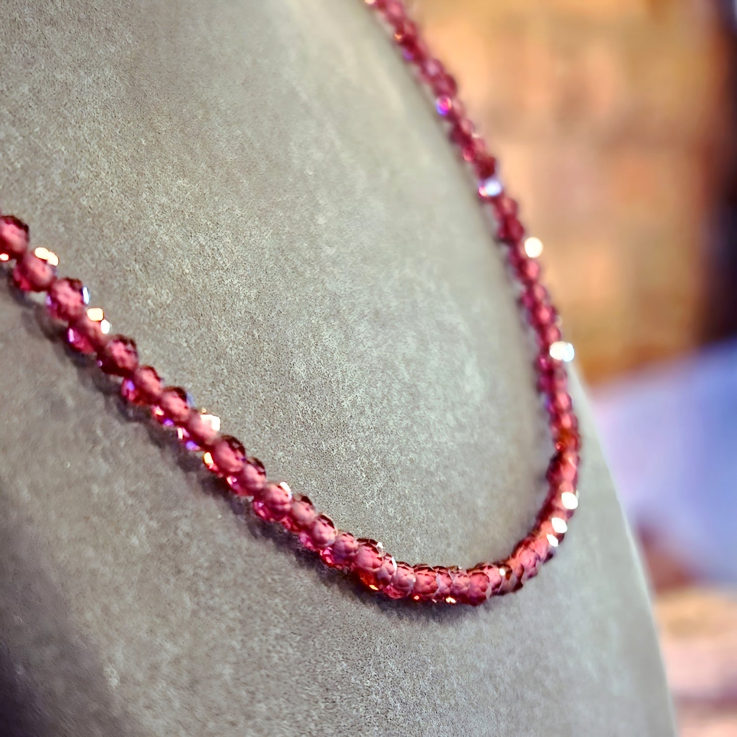 Garnet Beaded Necklace