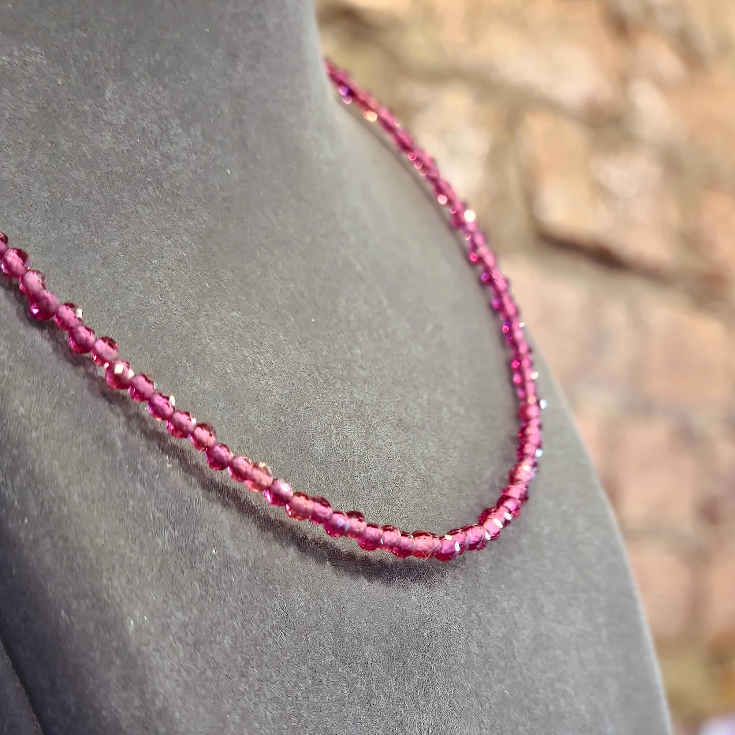 Ruby Beaded Necklace