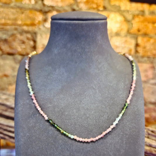 Multicolour Tourmaline Beaded Necklace