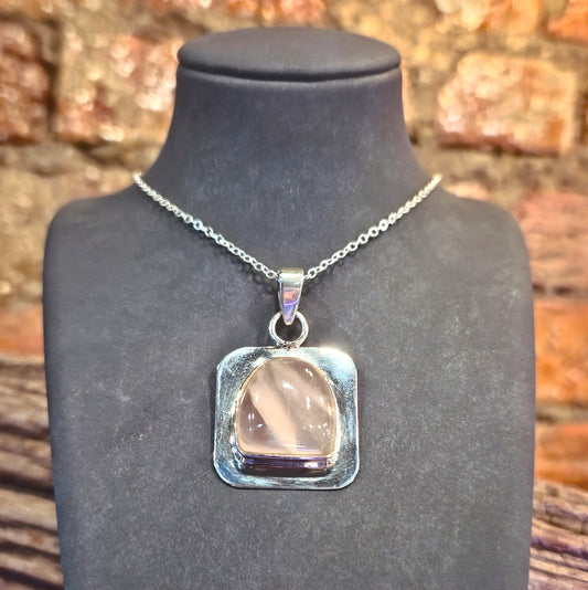 Modern Rose Quartz Pendant
