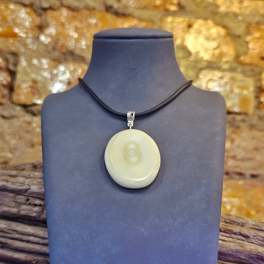 Natural Bone Pendant Necklace