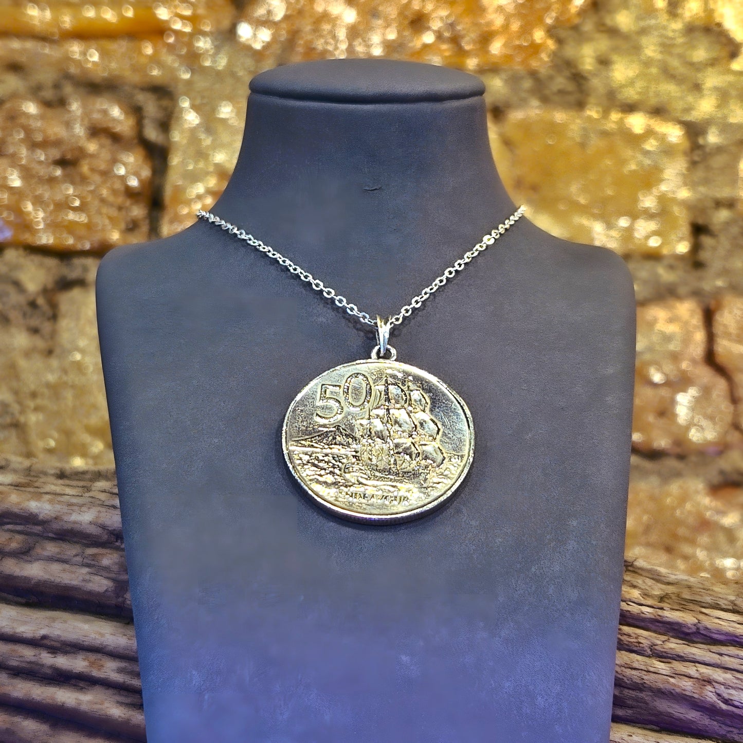 Vintage Coin Pendant Necklace