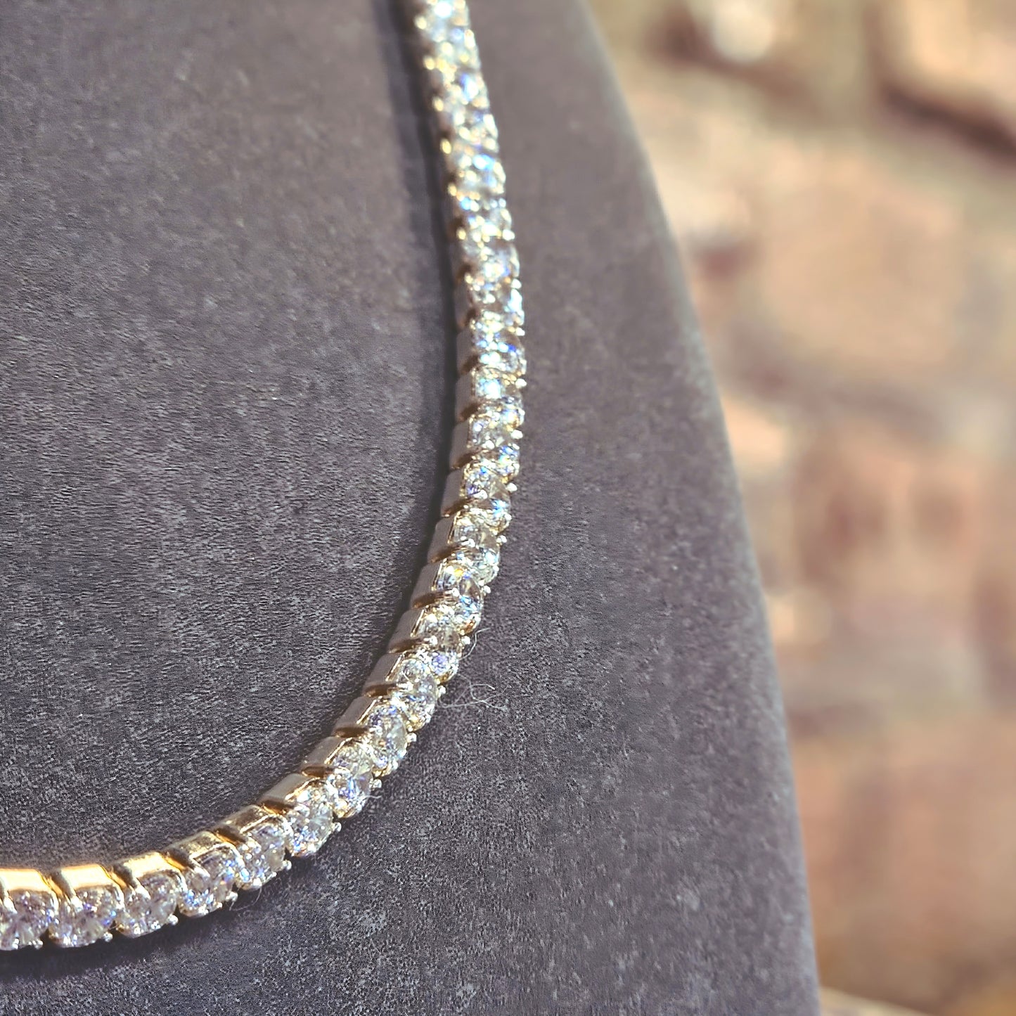 Necklace with Stones - Silver