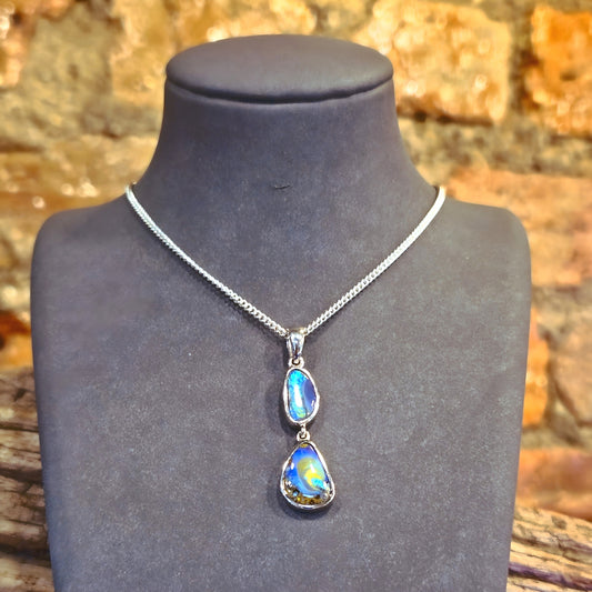 Queensland Boulder Opal Drop Pendant