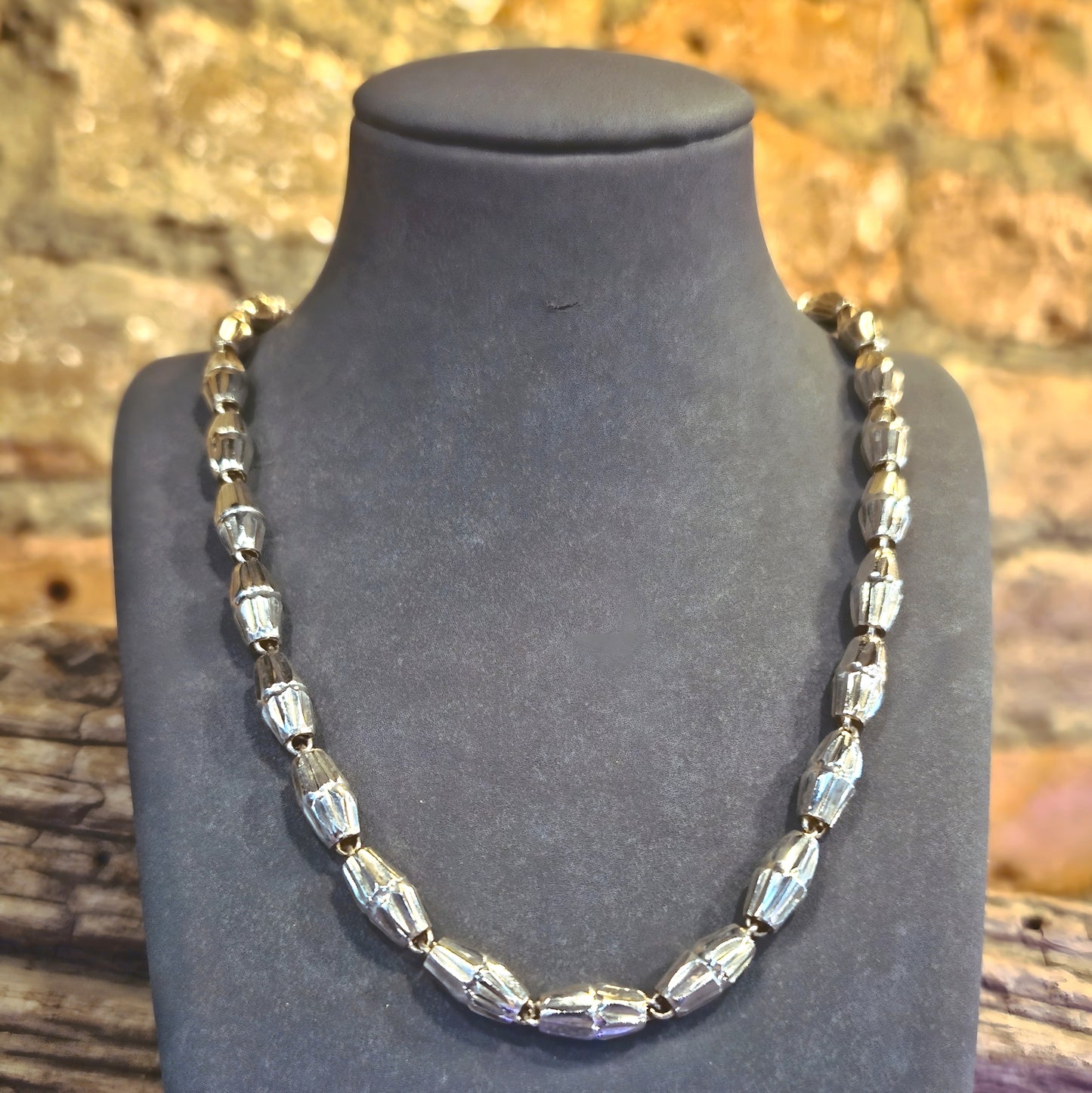 Estate Tapered Barrel Bead Necklace