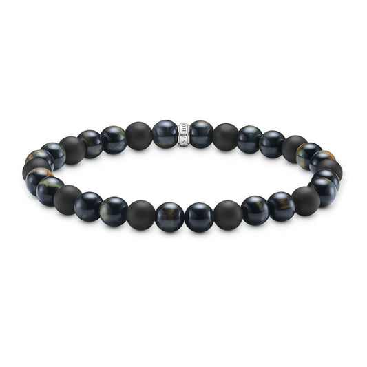 Obsidian and Blue Tigereye Bracelet